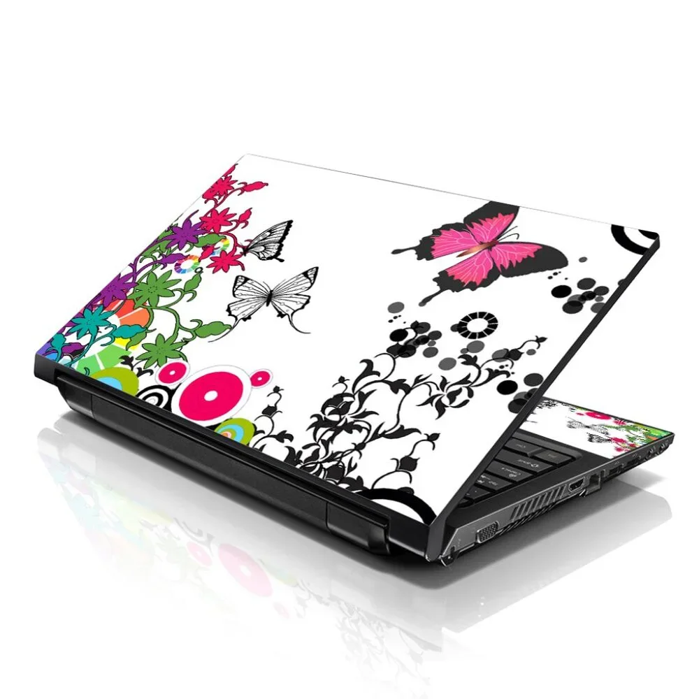 LSS 15.6 & 17.3 Inches Laptop Notebook Skin Sticker Decal - Forest Butterflies